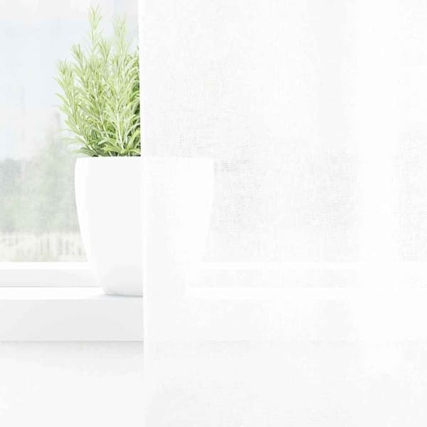 Voile Gardin med gardiner 2 pcs Vit 245 x 140 cm Polyester