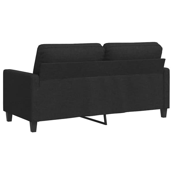 2-sitssoffa svart 140 cm tyg