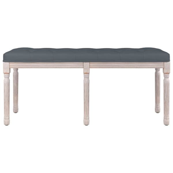 Bänk mörkgrå 110x40x49 cm sammet
