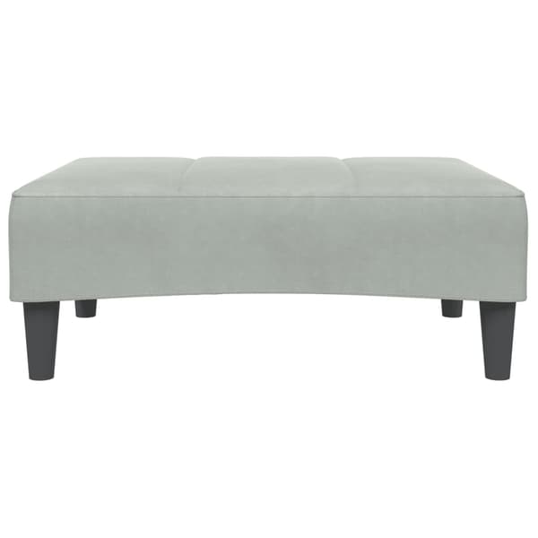 Fotpall Ljusgrå 77x55x31 cm sammet