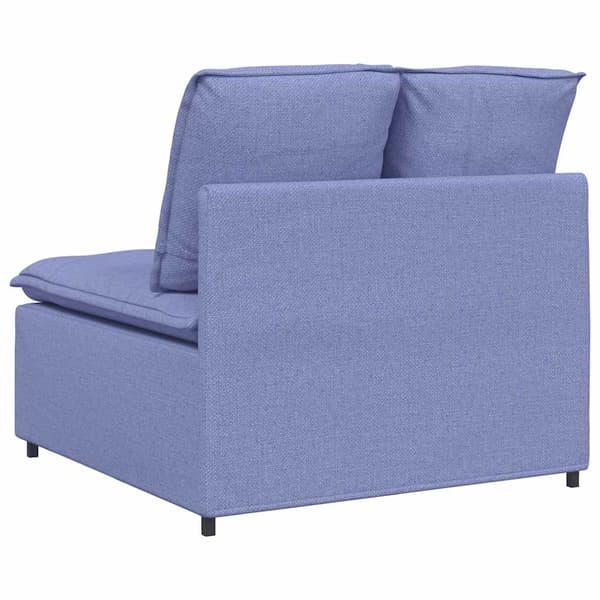 Modulär soffmodul i mitten med dynor Jeans blå 100 cm