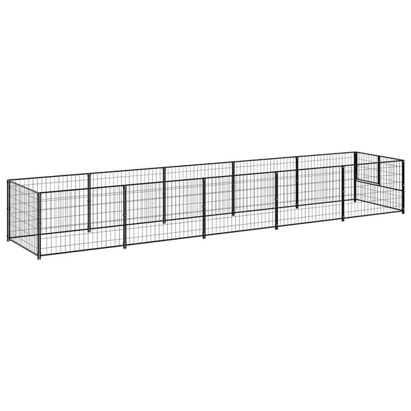 Hundgård svart 5 m² stål