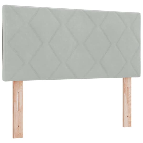 Huvudgavel Ljusgrå 90 cm Sammet