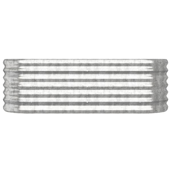 Odlingslåda galvaniserat stål 114x40x36 cm silver