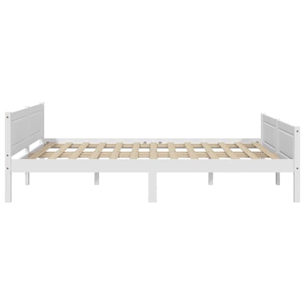 Sängram massiv furu vit 120x200 cm
