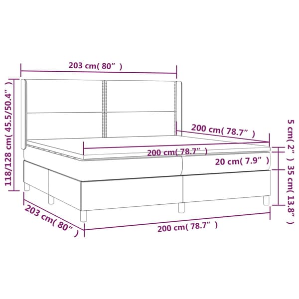 Ramsäng med madrass grå 200x200 cm konstläder