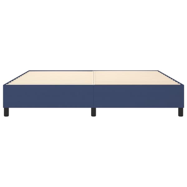 Boxspring-sängram blå 200x200 cm tyg