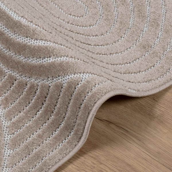 Områdesmattor Rektangulär PALMERAS Beige 170 x 120 cm Polyester