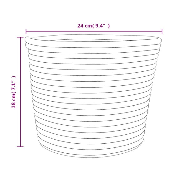 Förvaringskorgar 2 st brun och vit Ø24x18 cm bomull