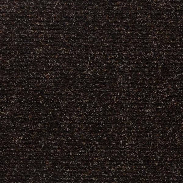 Trappmattor självhäftande 15 st 76x20 cm mörkbruna rektangulära