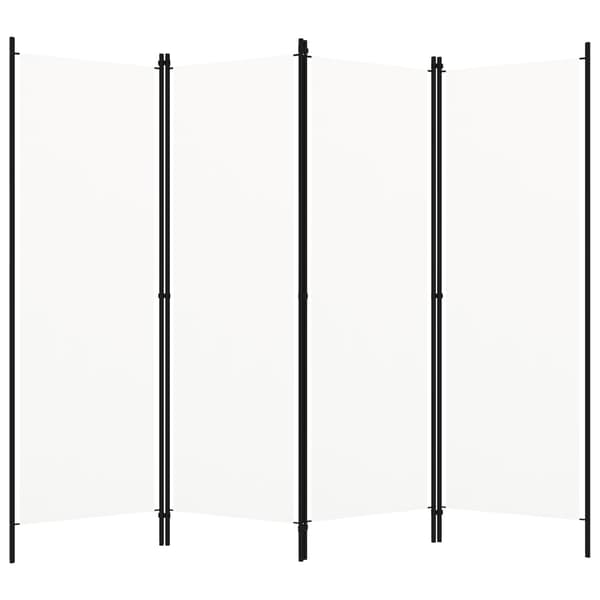 Rumsavdelare 4 paneler vit 200x180 cm