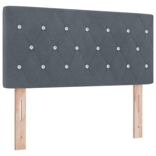 Huvudgavel Mörkgrå 90 cm Sammet
