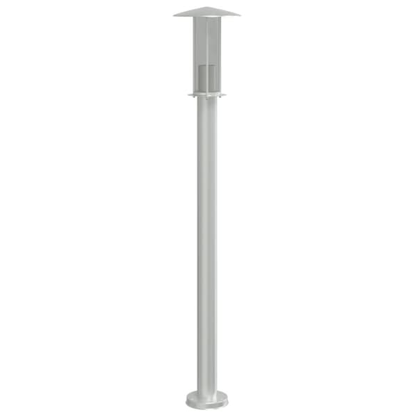 Utomhusgolvlampor 3 st silver 100 cm rostfritt stål