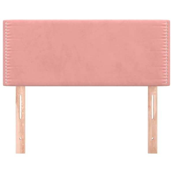 Sänggavel rosa 100 x 5 x 78/88 cm sammet