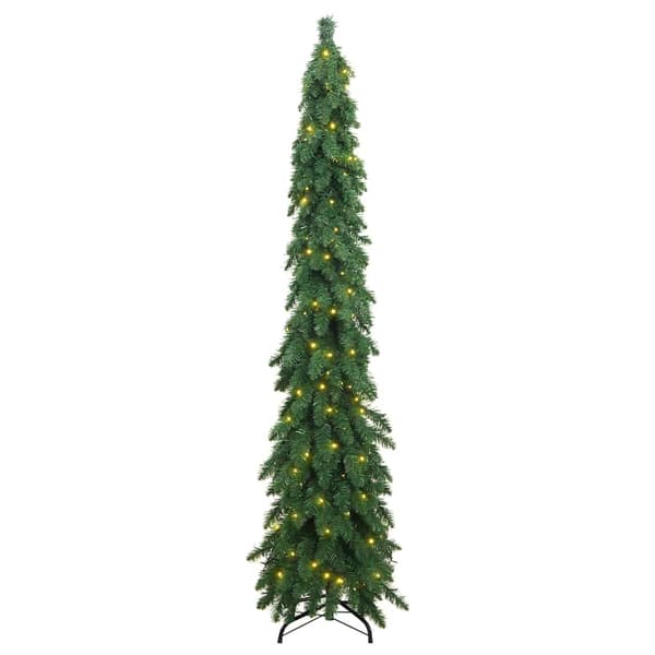 Belyst plastgran med 130 LEDs 210 cm