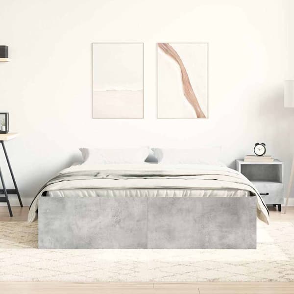 Sängram betonggrå 150x200 cm