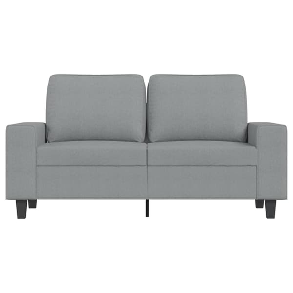 2-sitssoffa ljusgrå 120 cm tyg