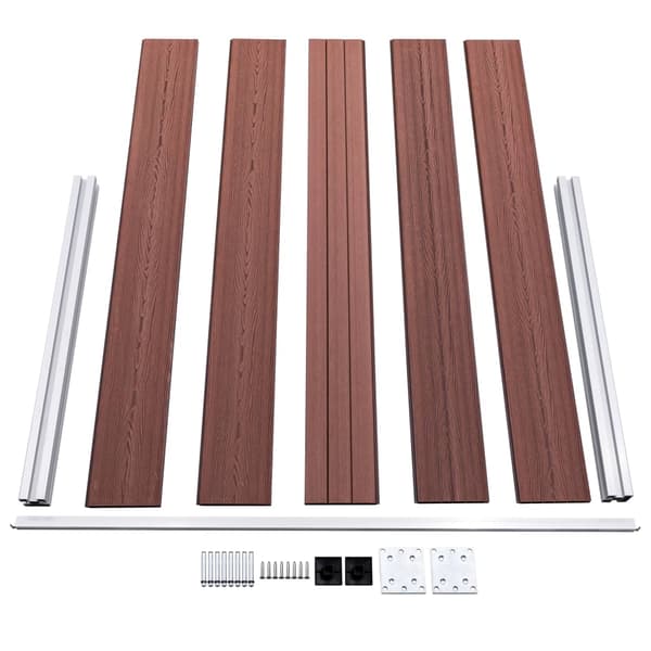 Staketpanel WPC 180x105 cm brun