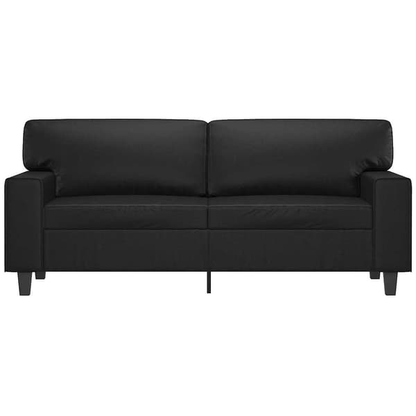 2-sitssoffa svart 140 cm konstläder