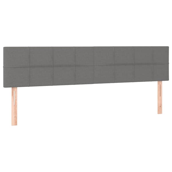 Ramsäng med madrass mörkgrå 120x190 cm tyg