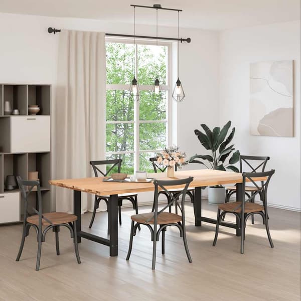 Matbordsben svarta 2 st 100x(72-73) cm stål