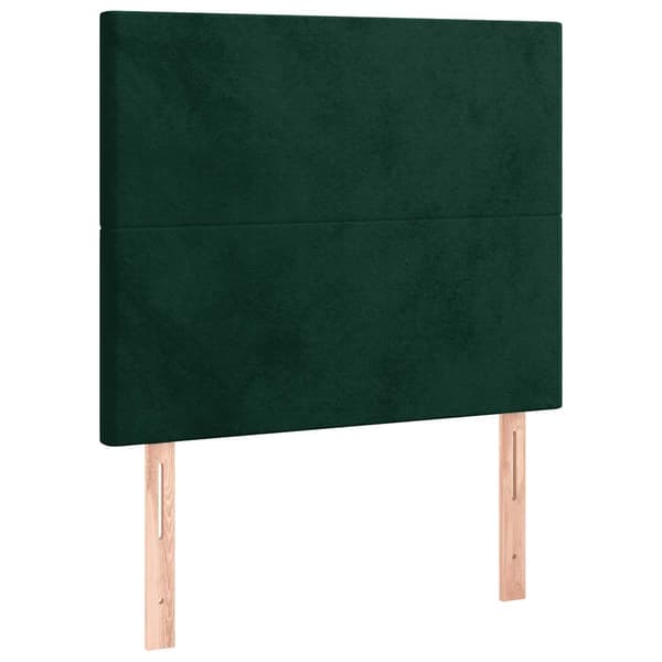 Sänggavel mörkgrön 80x5x118/128 cm sammet