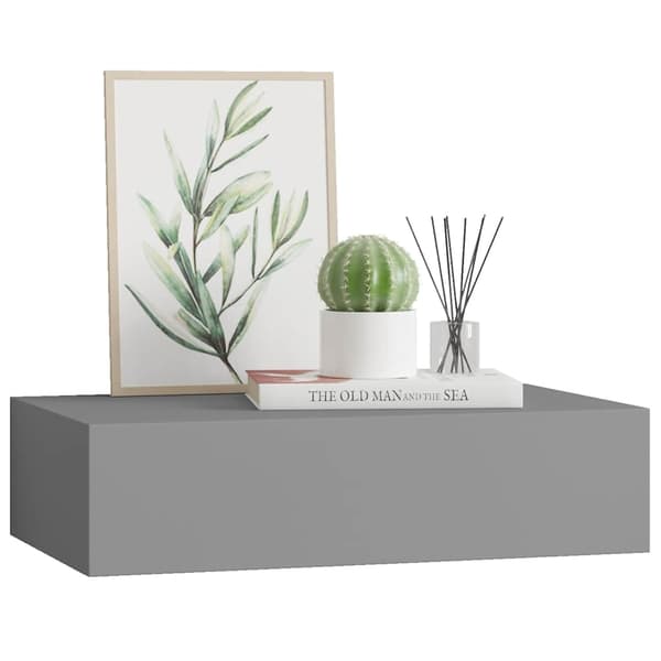Väggmonterad låda svart 40x23,5x10 cm MDF