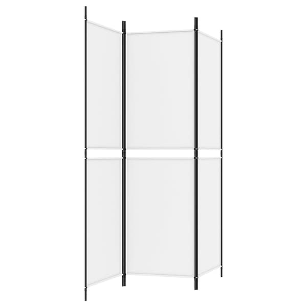 Rumsavdelare 3 paneler vit 150x180 cm tyg