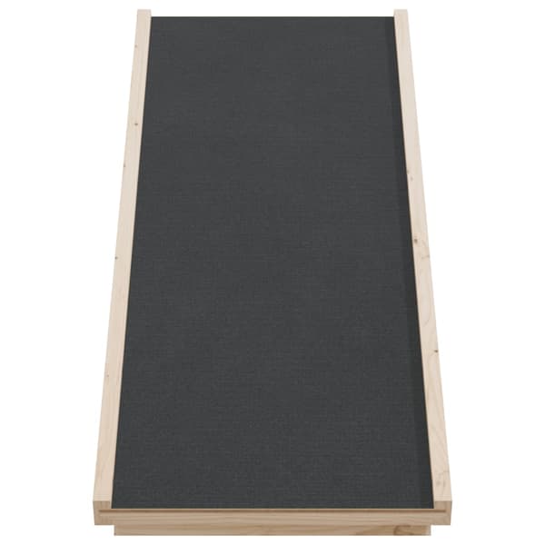 Hundramp grå 100x40 cm massiv gran