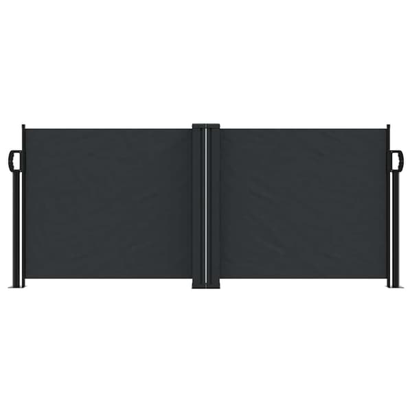 Infällbar sidomarkis svart 100x1000 cm