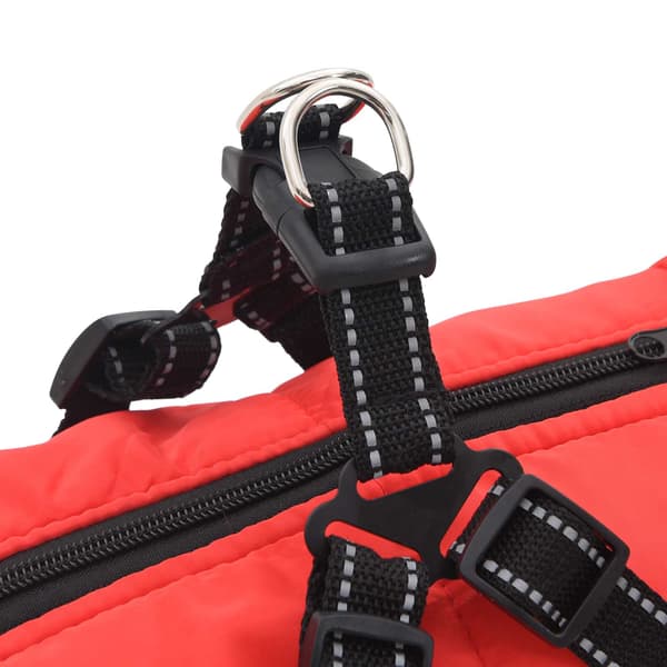 Hund Kappa Röd L68 Fleece och Polyester