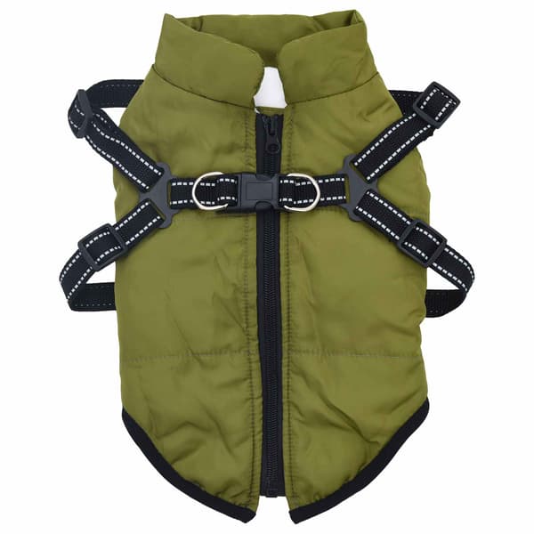 Hund Kappa Armégrön L40 Fleece och Polyester