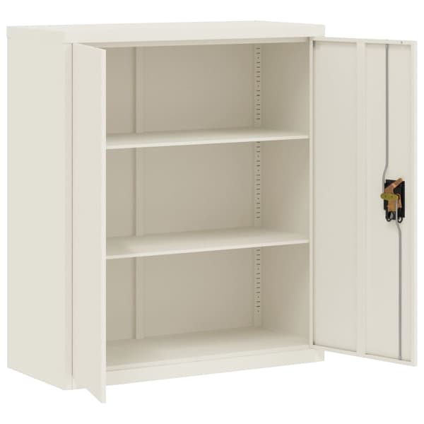 Dokumentskåp vit 90x40x105 cm stål