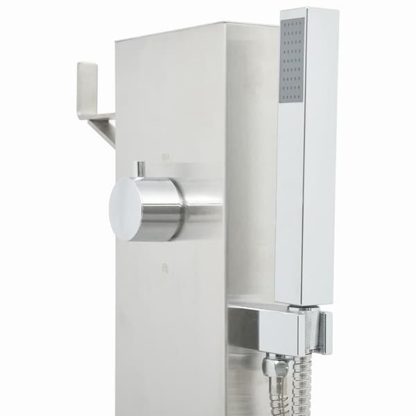 Utedusch 110 cm rostfritt stål