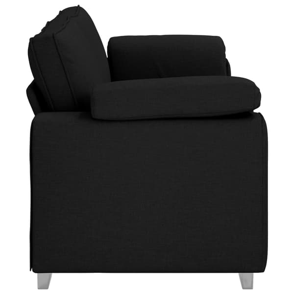 3-Sits soffa Svart 220 cm tyg