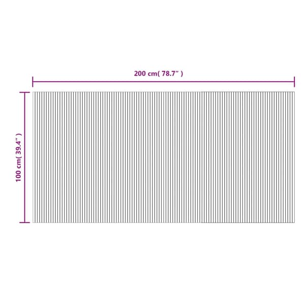 Matta rektangulär ljus naturlig 100x200 cm bambu
