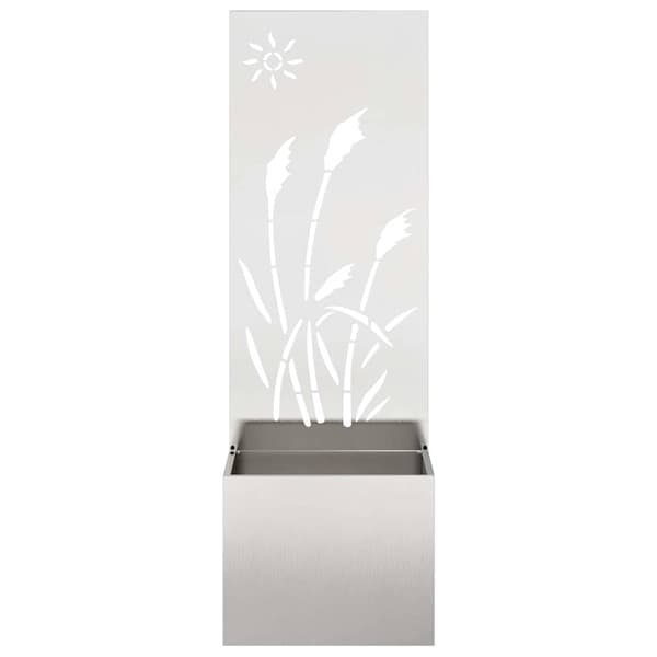 Trädgårds integritetsskärm Silver 50 x 150 cm Rostfritt stål
