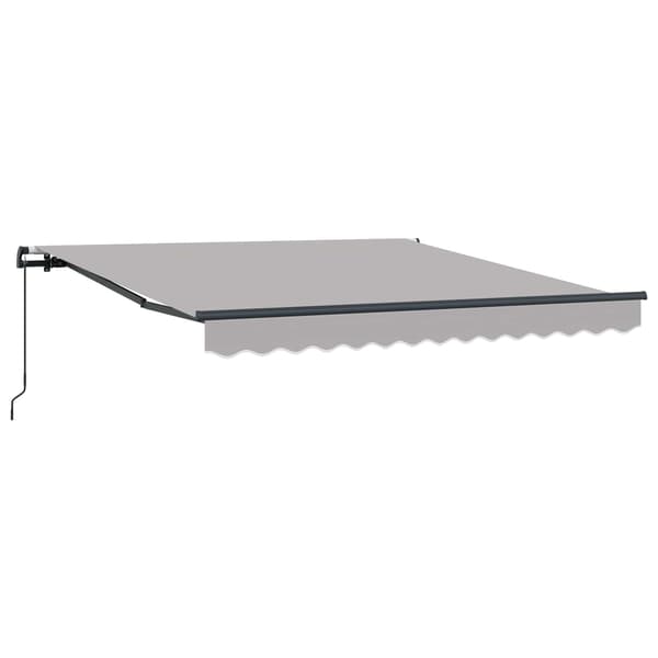 Utfällbar markis Ljusgrå 300 x 250 cm Polyester och Stål