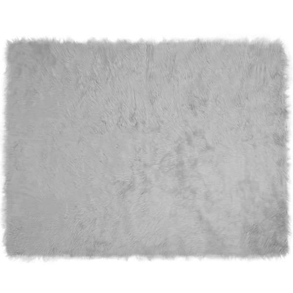 Fuskfäll matta TAFALLA Grå 240 x 340 cm Polyester