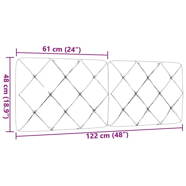 Headboard Cushion Black 120 cm Fabric