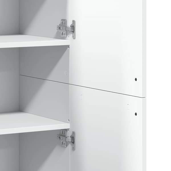 Högskåp vit 80x35x180 cm konstruerat trä