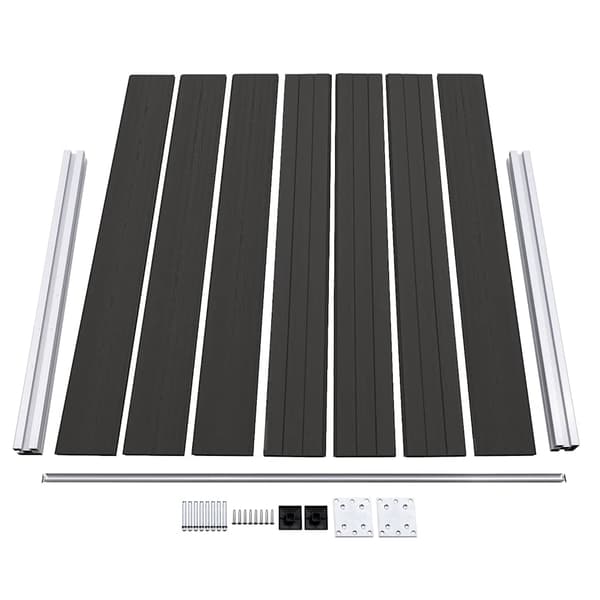 Staketpanel WPC 180x146 cm svart