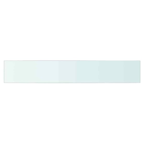 Hyllplan 2 st glas genomskinlig 90x15 cm