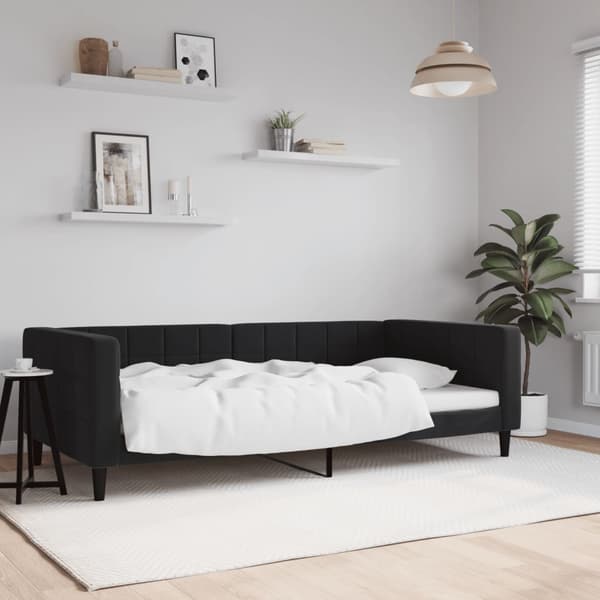Dagbädd svart 100x200 cm sammet