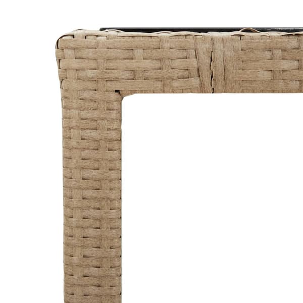 Bistrogrupp med dynor 3 delar beige konstrotting