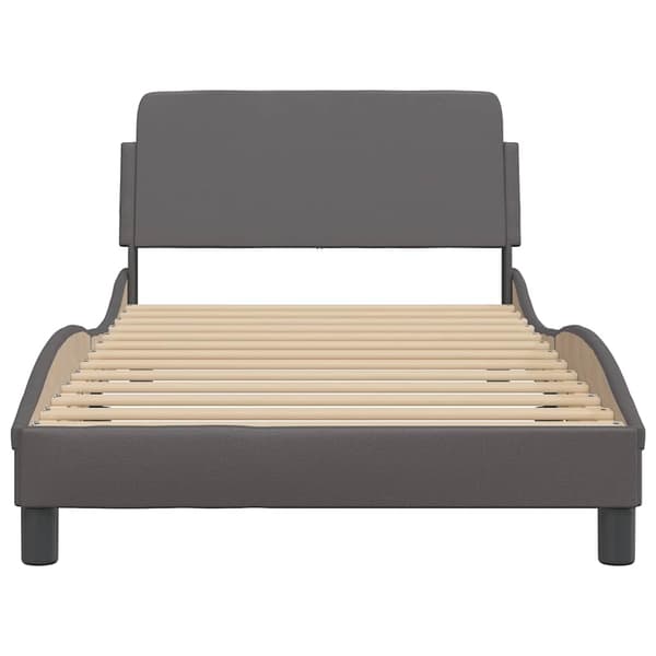 Bed Frame "Dover" Grey 100x200 cm Faux Leather