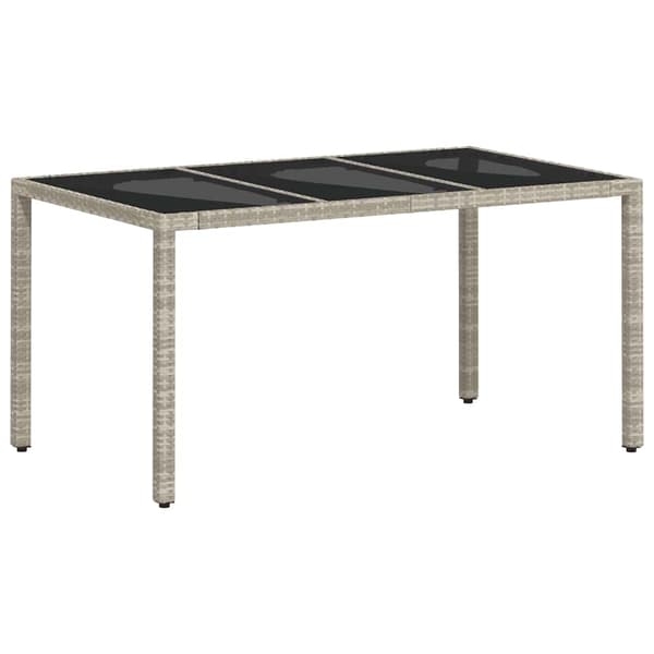 Trädgårdsmöbelset 5 pcs Ljusgrå konstrotting