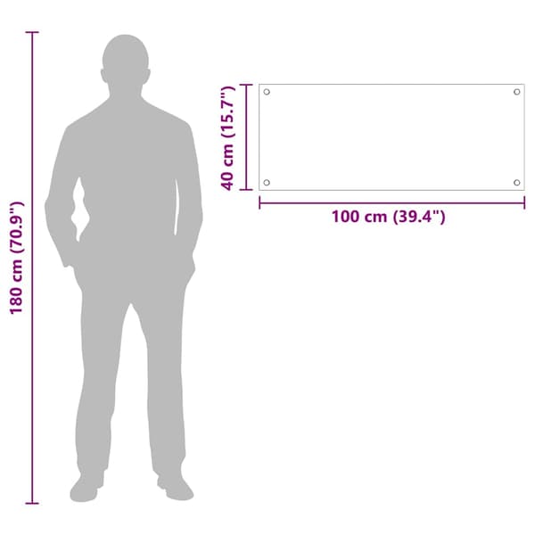 Köksskydd Transparent 100 x 40 cm härdat glas
