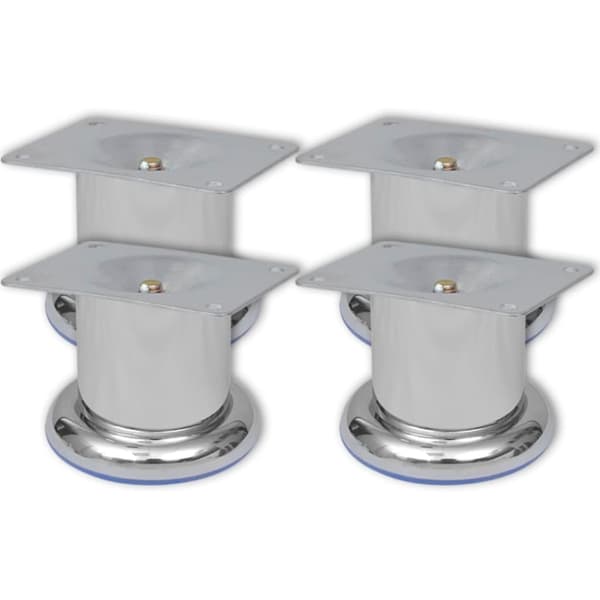 Runda soffben i krom 4 st 60 mm