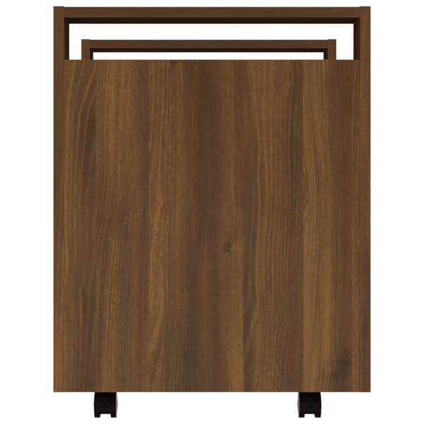 Skrivbordsvagn brun ek 60x45x60 cm konstruerat trä